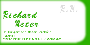 richard meter business card